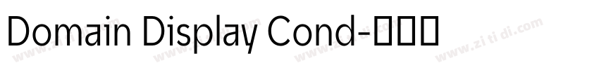 Domain Display Cond字体转换 Domain Display Cond字体转换